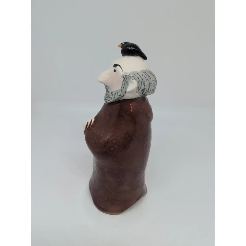 Vintage Stuart Bass Pie Bird Vent/Funnel * Monk /Bald Man * signed ENGLAND